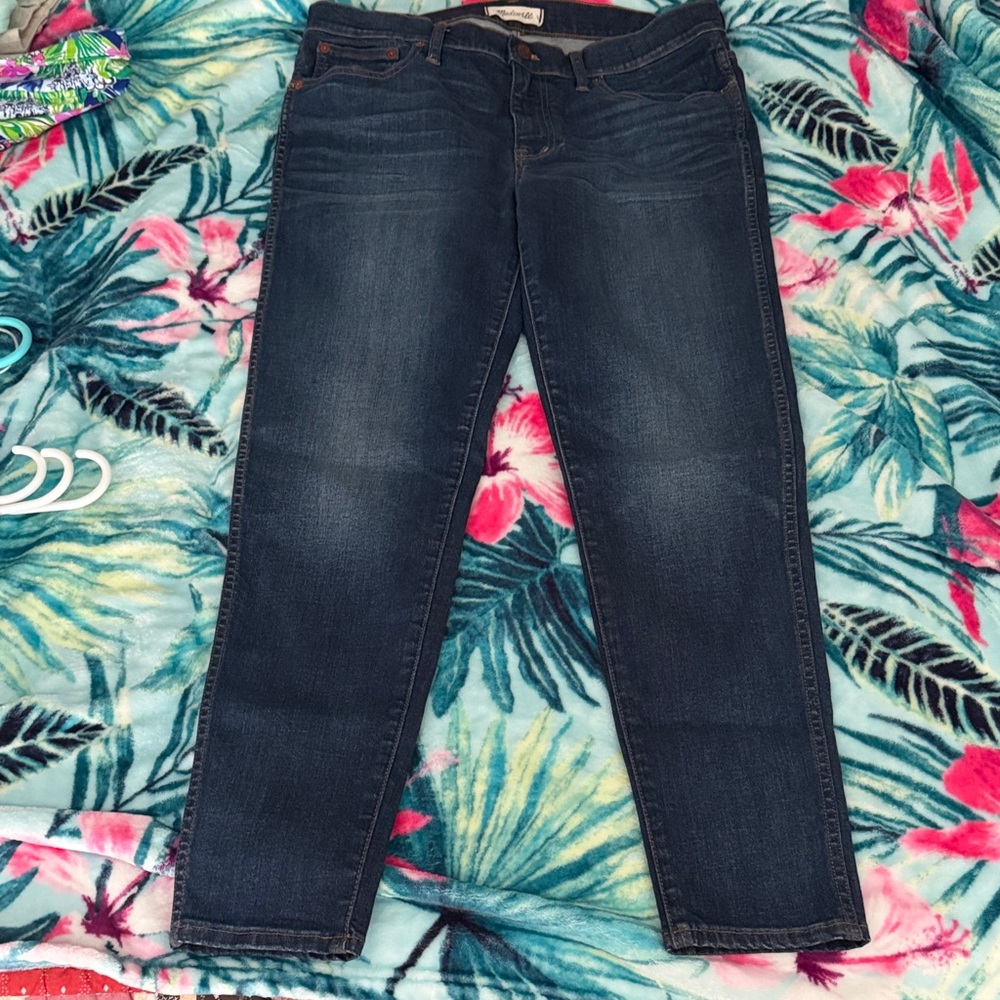 Madewell Dark Wash Straight Leg Jeans